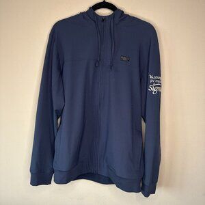 NWT Travis Mathew Wanderlust Jacket Large in Mood Indigo Full Zip Hoodie Golf